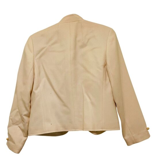 Your Sixth Sense Womens 40 Ivory Blazer Jacket Embroidered Buttons Long Sleeve - Picture 3 of 16